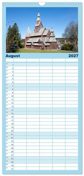 Produktbild: Familienplaner 2027 - Sagenumwobener Harz mit 5 Spalten (Wandkalender, 21 x 45 cm) CALVENDO