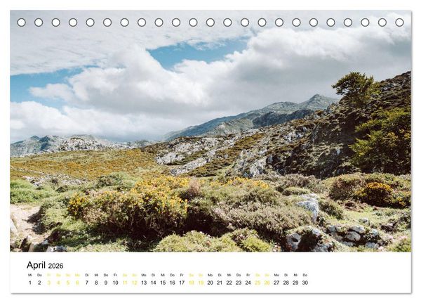 Produktbild: Asturien - Von der K&uuml;ste bis zu den Gipfeln Europas (Tischkalender 2026 DIN A5 quer), CALVENDO Monatskalender