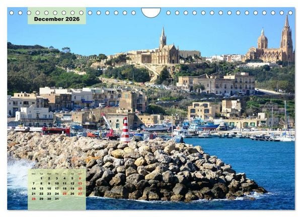 Produktbild: Malta and Gozo two historical islands (Wall Calendar 2026 DIN A4 landscape), CALVENDO 12 Month Wall Calendar