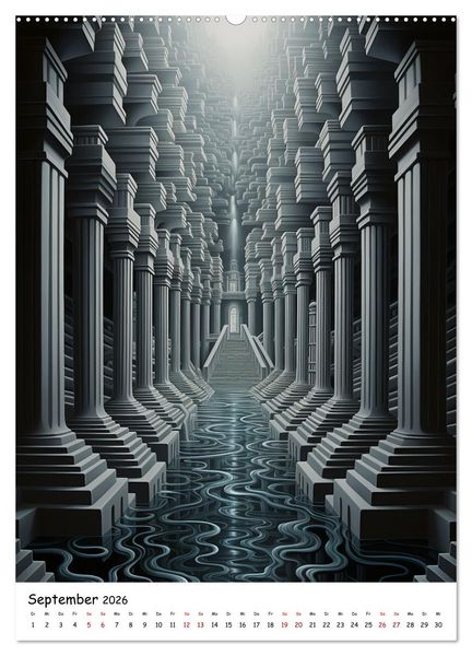 Produktbild: Abstrakte Illusionen (hochwertiger Premium Wandkalender 2026 DIN A2 hoch), Kunstdruck in Hochglanz