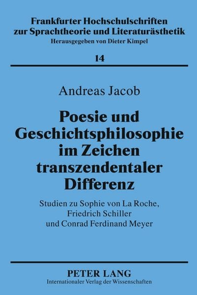 Produktbild: Poesie und Geschichtsphilosophie im Zeichen transzendentaler Differenz