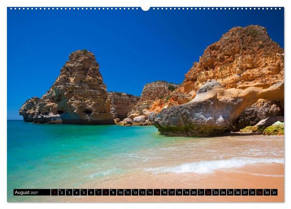 Produktbild: Str&auml;nde, Felsen und Meer - ALGARVE 2027 (hochwertiger Premium Wandkalender 2027 DIN A2 quer), Kunstdruck in Hochglanz