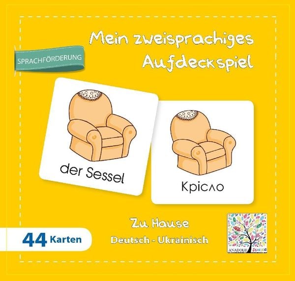 Produktbild: Mein zweisprachiges Aufdeckspiel Zu Hause Deutsch-Ukrainisch (Kinderspiel)
