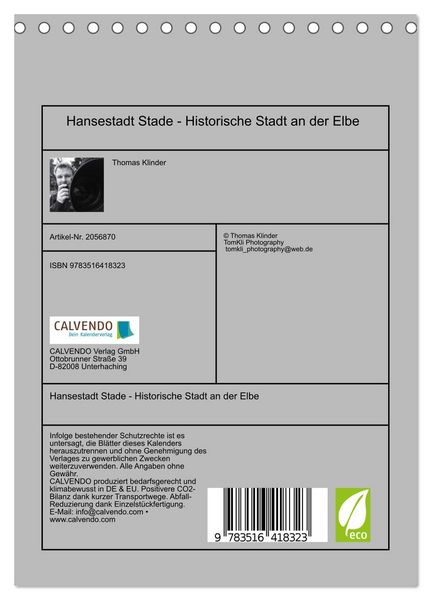Produktbild: Hansestadt Stade - Historische Stadt an der Elbe (Tischkalender 2026 DIN A5 hoch), CALVENDO Monatskalender