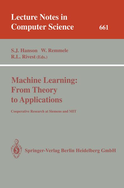 Produktbild: Machine Learning: From Theory to Applications