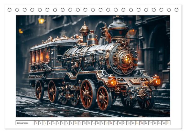Produktbild: KI-Lokomotiven (Tischkalender 2026 DIN A5 quer), CALVENDO Monatskalender