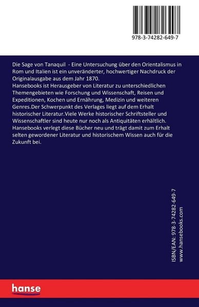 Produktbild: Die Sage von Tanaquil