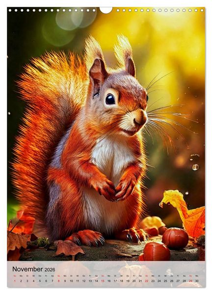 Produktbild: Kleine Wildtiere (Wandkalender 2026 DIN A3 hoch), CALVENDO Monatskalender
