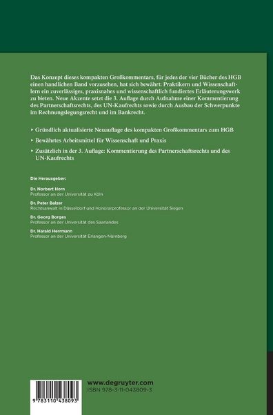 Produktbild: Heymann-Handelsgesetzbuch (ohne Seerecht) / Erstes Buch. Einleitung; &sect;&sect; 1-104a