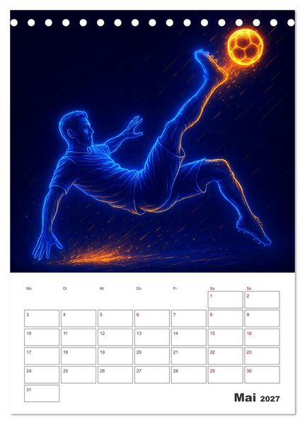 Produktbild: Vision Fu&szlig;ball Licht - Kraft - Spiel (Tischkalender 2027 DIN A5 hoch), CALVENDO Monatskalender