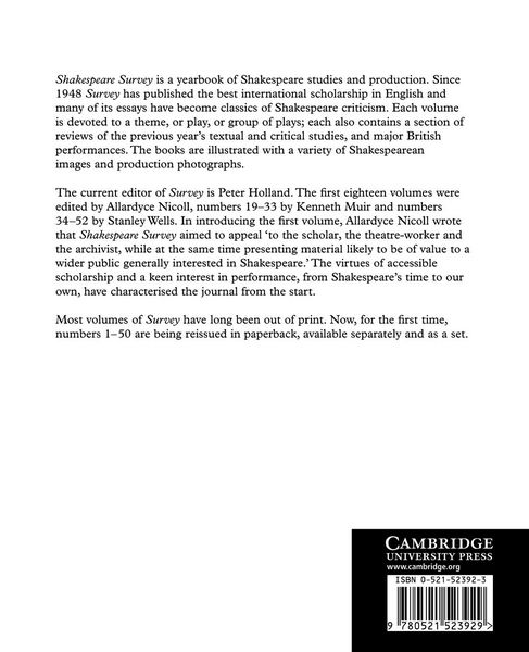 Produktbild: Shakespeare Survey