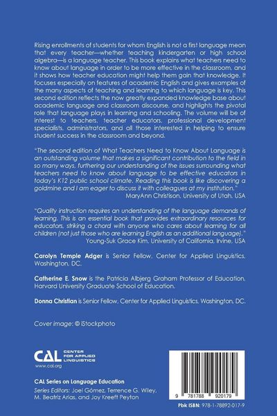 Produktbild: What Teachers Need to Know About Language