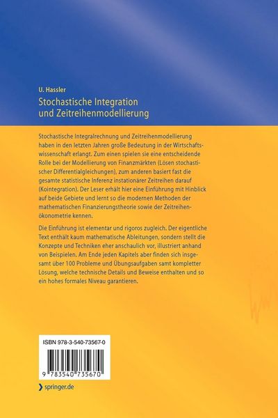 Produktbild: Stochastische Integration und Zeitreihenmodellierung