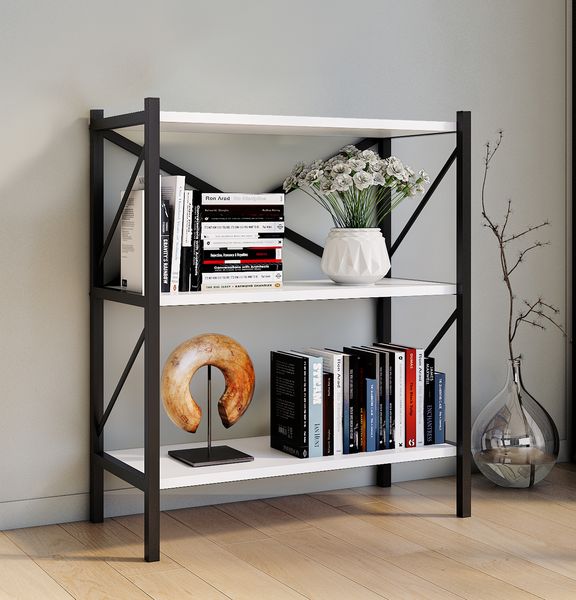 Produktbild: Holz Metall Stand Regal B&uuml;ro B&uuml;cher Insasi 2fach