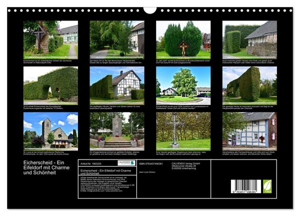 Produktbild: Eicherscheid - Ein Eifeldorf mit Charme und Sch&ouml;nheit (Wandkalender 2026 DIN A3 quer), CALVENDO Monatskalender
