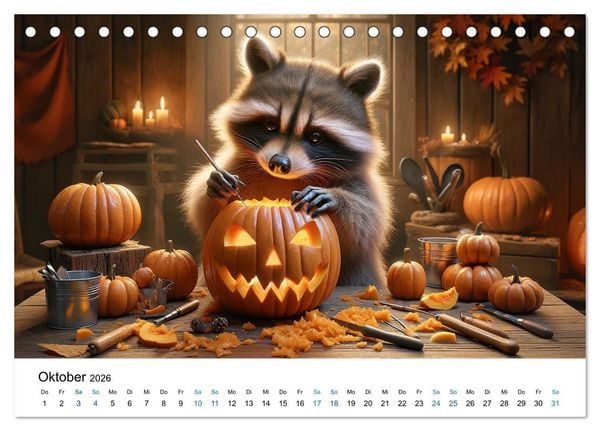 Produktbild: Lustige Waschb&auml;ren (Tischkalender 2026 DIN A5 quer), CALVENDO Monatskalender
