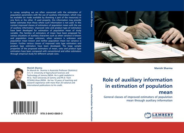 Produktbild: Role of auxiliary information in estimation of population mean