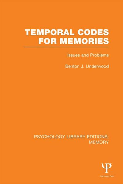 Produktbild: Temporal Codes for Memories (PLE: Memory)