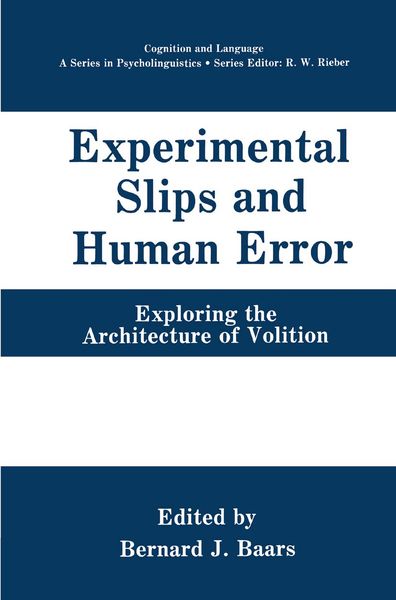 Produktbild: Experimental Slips and Human Error