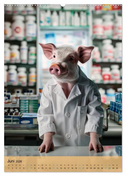 Produktbild: Der tierisch lustige Apotheker-Kalender (hochwertiger Premium Wandkalender 2026 DIN A2 hoch), Kunstdruck in Hochglanz