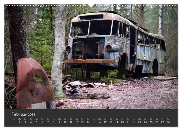 Produktbild: BILKYRKOG&Aring;RDEN Der Autofriedhof im Kyrk&ouml; Mosse (Wandkalender 2026 DIN A2 quer), CALVENDO Monatskalender