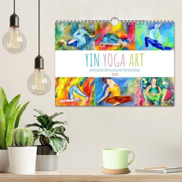 Produktbild: Yin Yoga Art - K&uuml;nstlerische Darstellung von Yin Yoga Asanas (Wandkalender 2026 DIN A4 quer), CALVENDO Monatskalender
