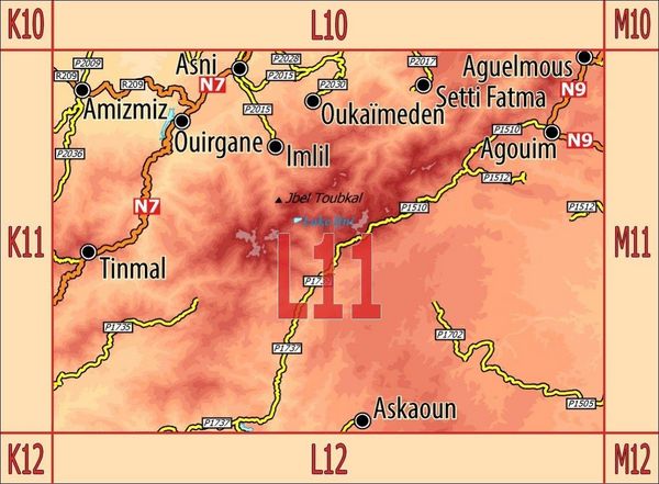 Produktbild: L11: Asni - Imlil - Ouka&iuml;meden - Setti-Fatma 1:120.000