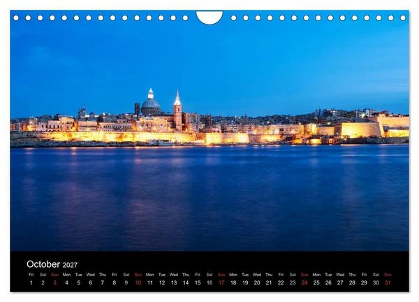 Produktbild: Malta. The sunny island full of charm. (Wall Calendar 2027 DIN A4 landscape), CALVENDO 12 Month Wall Calendar