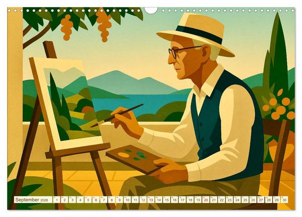 Produktbild: Hermann Hesse. Sein Leben, seine Werke (Wandkalender 2026 DIN A3 quer), CALVENDO Monatskalender