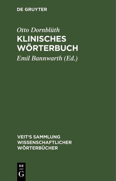 Produktbild: Klinisches W&ouml;rterbuch