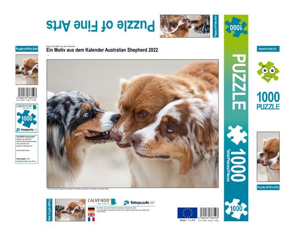 Produktbild: CALVENDO Puzzle Ein Motiv aus dem Kalender Australian Shepherd 2022 | 1000 Teile Lege-Gr&ouml;&szlig;e 64x48cm Foto-Puzzle f&uuml;r gl&uuml;ckliche Stunden
