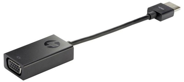 Produktbild: HP H4F02AA HDMI / VGA Adapter [1x HDMI-Stecker - 1x VGA-Buchse] Schwarz 0.045 m