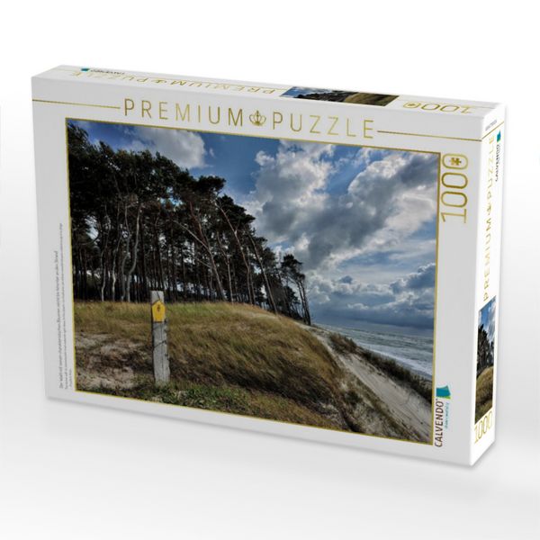Produktbild: CALVENDO Puzzle Der Wald mit seinen charakteristischen B&auml;umen reicht bis hinunter an den Strand | 1000 Teile Lege-Gr&ouml;&szlig;e 64x48cm Foto-Puzzle f&uuml;r gl&uuml;ckl