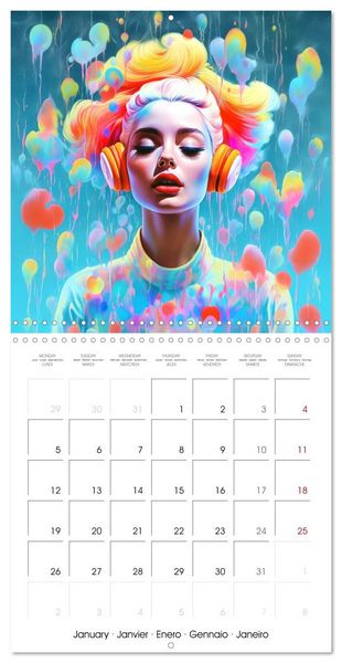 Produktbild: Vibrant Music (Wall Calendar 2026 12 &times; 12 Inch) CALVENDO 12 Month Wall Calendar