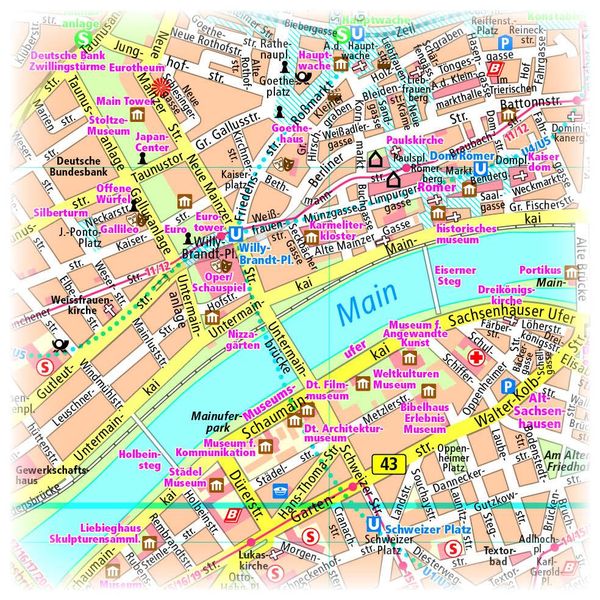 Produktbild: Frankfurt am Main Innenstadtplan 1 : 16 000