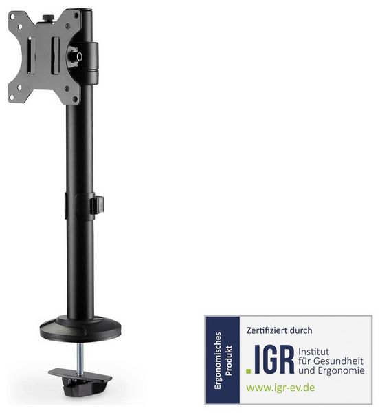 Produktbild: Digitus DA-90397 Monitor-Tischhalterung 1 Display(s) 33,0cm (13\") - 81,3cm (32\") Schwarz, Schwarz (matt) Neigbar, Rotierbar