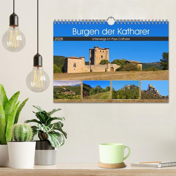 Produktbild: Burgen der Katharer - Unterwegs im Pays Cathare (Wandkalender 2026 DIN A4 quer), CALVENDO Monatskalender