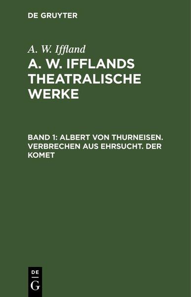 Produktbild: Albert von Thurneisen. Verbrechen aus Ehrsucht. Der Komet