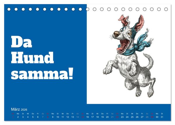 Produktbild: Gria&szlig; Eich! Bayern Kalender mit Dialekt und Mundart (Tischkalender 2026 DIN A5 quer), CALVENDO Monatskalender