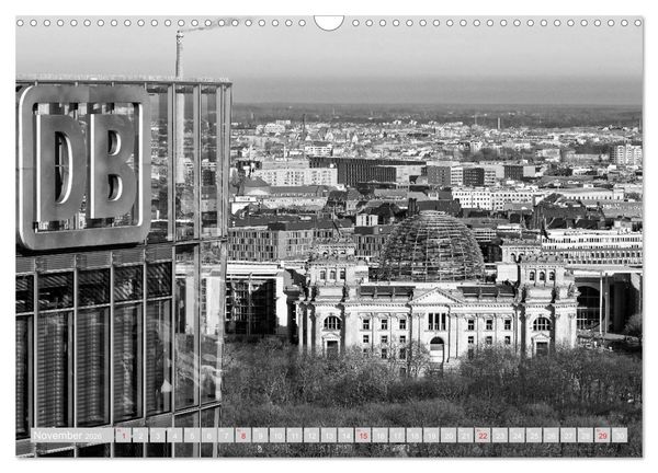 Produktbild: Berliner Ansichten in Schwarz und Wei&szlig; (Wandkalender 2026 DIN A3 quer), CALVENDO Monatskalender