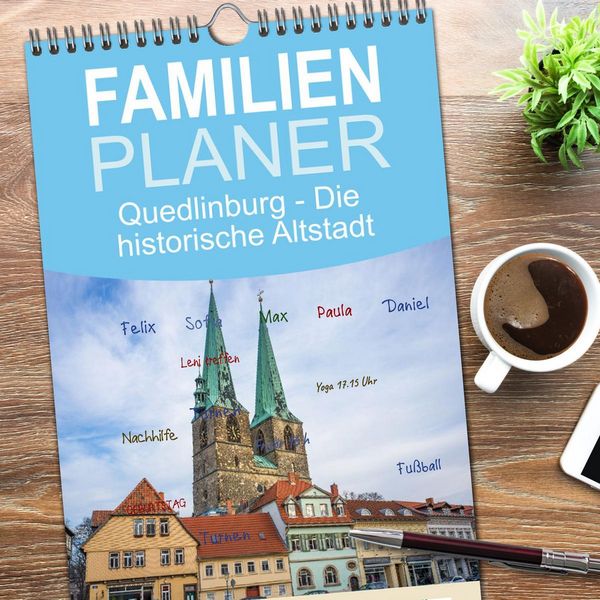 Produktbild: Familienplaner 2026 - Quedlinburg - Die historische Altstadt mit 5 Spalten (Wandkalender, 21 x 45 cm) CALVENDO