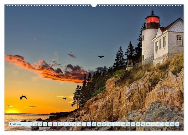 Produktbild: Leucht&uuml;rme - immer wieder faszinierend (hochwertiger Premium Wandkalender 2026 DIN A2 quer), Kunstdruck in Hochglanz