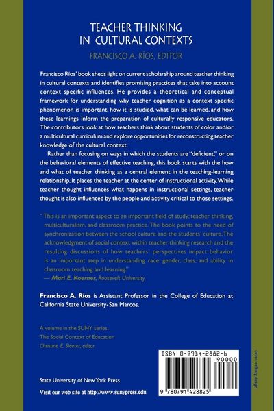Produktbild: Teacher Thinking in Cultural Contexts