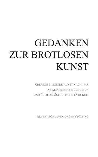 Produktbild: Gedanken zur Brotlosen Kunst