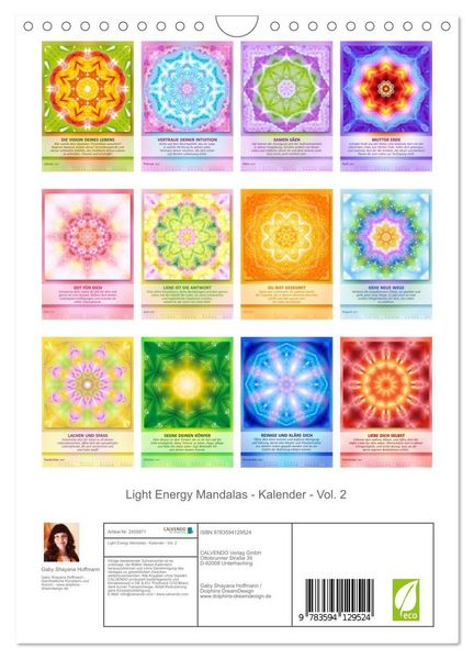 Produktbild: Light Energy Mandalas - Kalender - Vol. 2 (Wandkalender 2027 DIN A4 hoch), CALVENDO Monatskalender