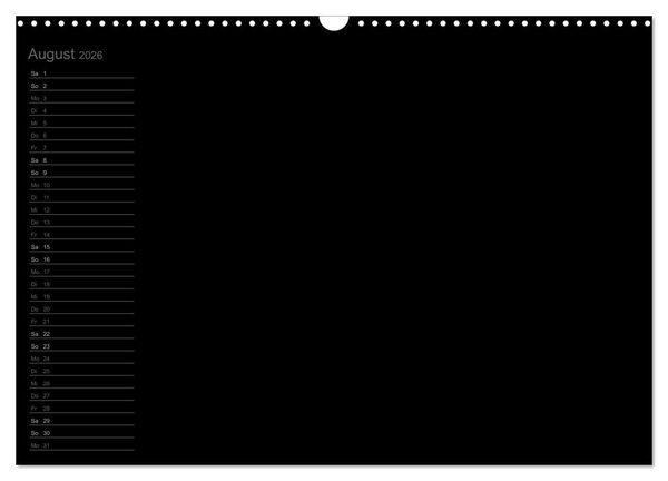 Produktbild: Bastel-Geburtstagskalender schwarz / Geburtstagskalender (Wandkalender 2026 DIN A3 quer), CALVENDO Monatskalender
