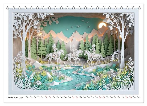 Produktbild: Wild West Dioramas (Tischkalender 2027 DIN A5 quer), CALVENDO Monatskalender