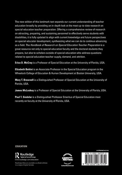 Produktbild: Handbook of Research on Special Education Teacher Preparation