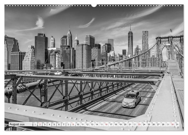 Produktbild: BROOKLYN BRIDGE Das Wahrzeichen von New York City (hochwertiger Premium Wandkalender 2026 DIN A2 quer), Kunstdruck in Hochglanz