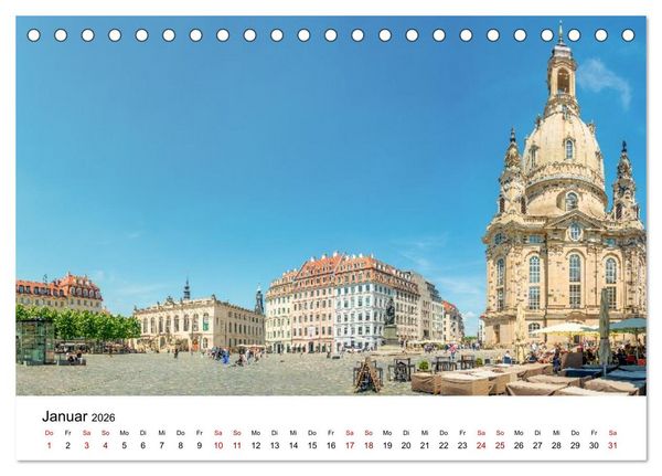 Produktbild: Dresden, Atmosph&auml;re der Altstadt (Tischkalender 2026 DIN A5 quer), CALVENDO Monatskalender